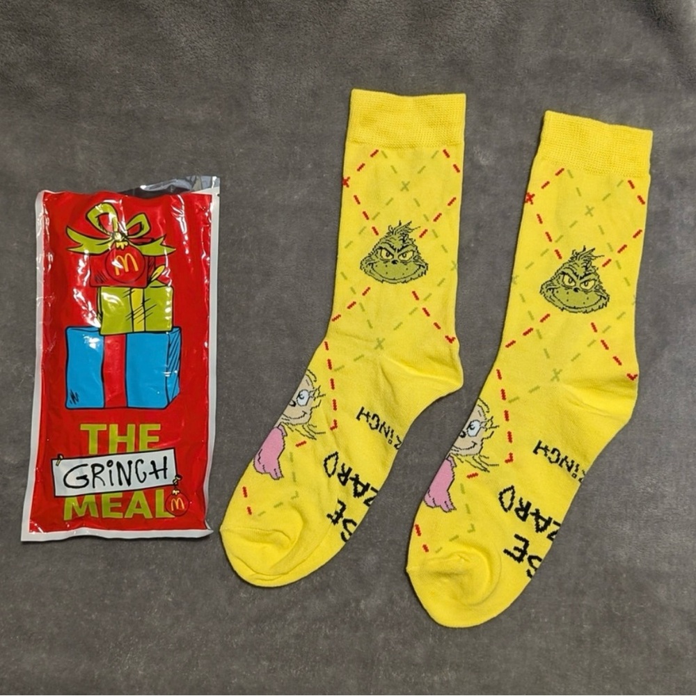 McDonald's Yellow Grinch Casual Socks